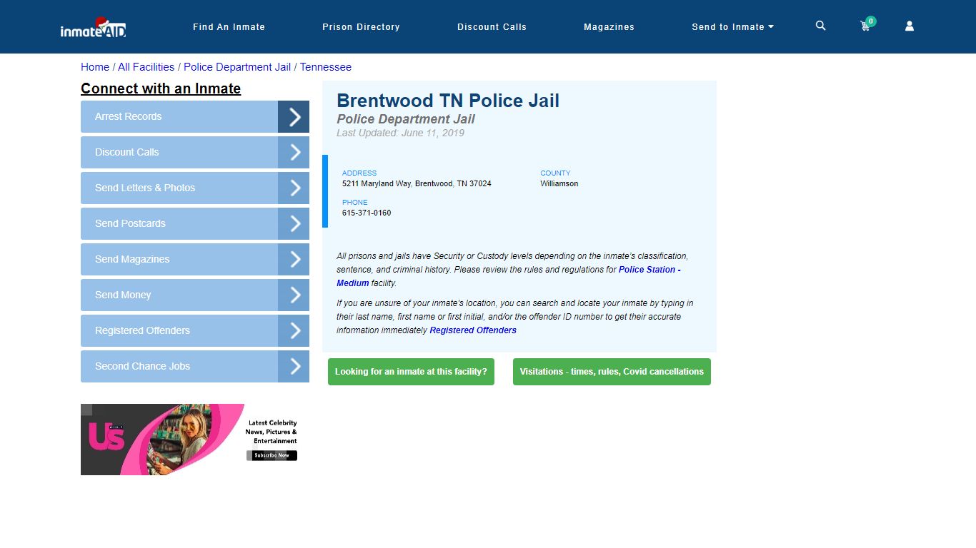 Brentwood TN Police Jail & Inmate Search - Brentwood, TN